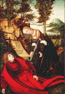 Pyramus and Thisbe by Lucas The Elder Cranach