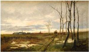 Paisaje Al Atardecer by Juan Espina Y Capo