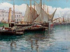 Veduta Del Porto Di Genova