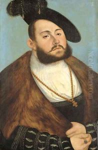 Portrait of the Elector John Frederick the Magnanimous of Saxony (1503-1554), half-length by Lucas The Elder Cranach