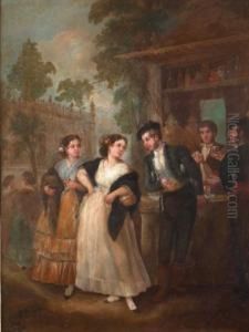 Galanteo En Sevilla by Antonio Maria Esquivel Suarez de Urbina