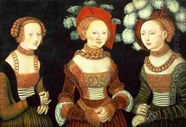 Three princesses of Saxony Sibylla Emilia and Sidonia daughters of Duke Heinrich of Frommen - view 1