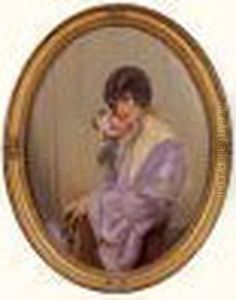 Jeune Femme Au Bouquet by Denis Etcheverry