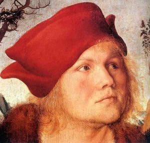 Portrait of Dr. Johannes Cuspinian (detail) by Lucas The Elder Cranach