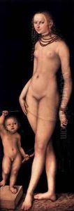 Venus and Cupid 7 by Lucas The Elder Cranach