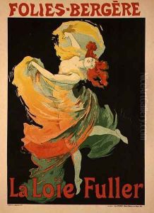 Reproduction of a Poster Advertising 'Loie Fuller' at the Folies-Bergere, 1893 by Jules Cheret