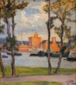 Strand Med Almar - Utsikt Fran Waldemarsudde Mot Saltsjokvarn by Prince Eugen Of Sweden