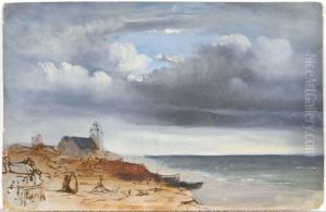 Barques Sur Un Littoral Normand