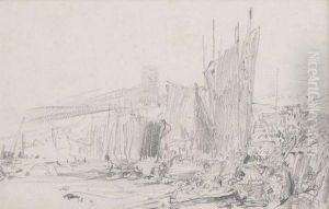 Les Falaises by Eugene Isabey