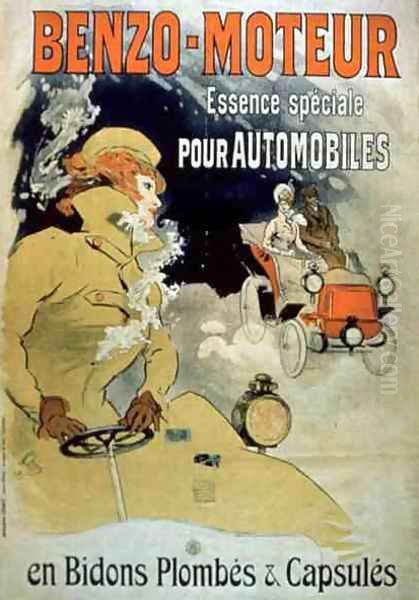 Poster advertising 'Benzo-Moteur' Motor Oil Especially for Automobiles, 1901 - view 1