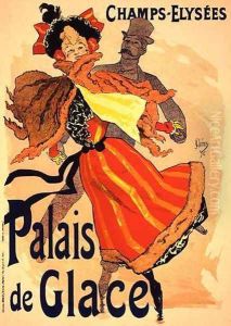 Reproduction of a poster advertising the 'Palais de Glace', Champs Elysees, Paris, 1896 by Jules Cheret