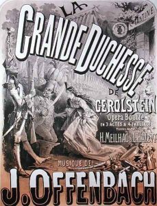 Poster for 'La Grande Duchesse de Gerolstein' by Jacques Offenbach (1819-90) by Jules Cheret
