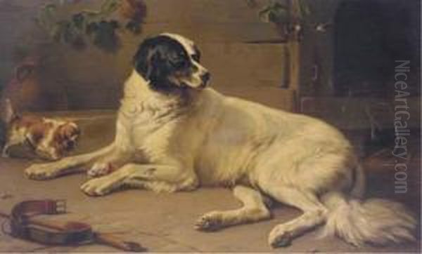 A Newfoundland With His Bone - view 1