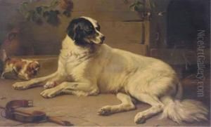 A Newfoundland With His Bone