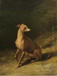 Portrait Of A Whippet by Eugene Verboeckhoven