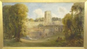 Fountains Abbey by Bernard Walter Evans