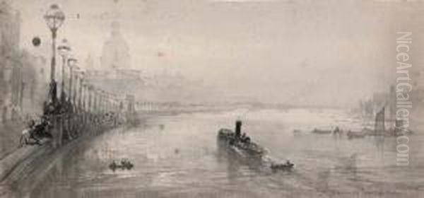 St. Paul's Cathedral From The Embankment - view 1