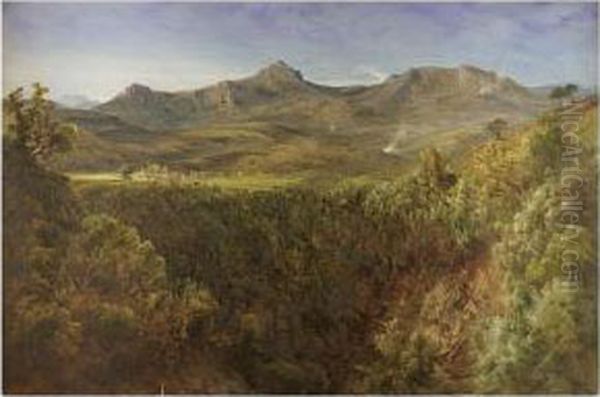 View Of A Homestead Amongst The Mountains - view 1