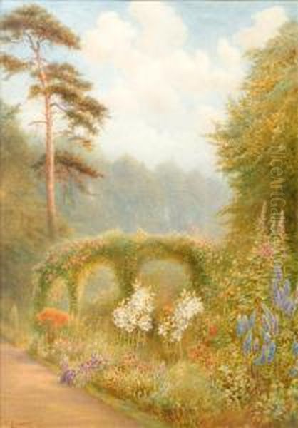 Lillies And Delphiniums - view 1