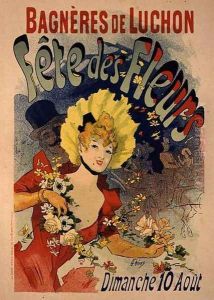 Reproduction of a Poster Advertising the Flower Festival at Bagneres-de-Luchon, 1890 by Jules Cheret
