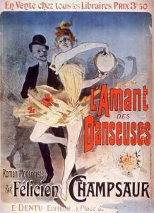 Advertisement for 'The Lover of Dancers', a Modernist Novel by Felicien Champsaur, 1888 by Jules Cheret