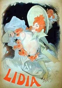 Reproduction of a poster advertising 'Lidia', at the Alcazar d'Ete, 1895 Reproduction of a poster advertising 'Lidia', at the Alcazar d'Ete, 1895