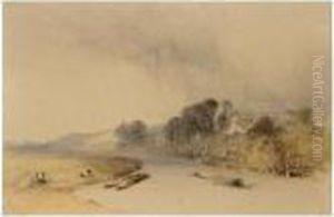 The River Exe At Contessa Weir by William of Eton Evans