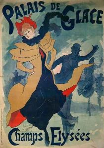 Poster advertising the Palais de Glace on the Champs Elysees by Jules Cheret