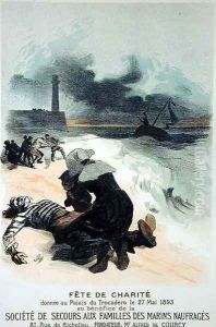 Reproduction of a poster advertising the 'Charity Fete', in aid of The Society for the Safety of Families of Shipwrecked Marines, at the Trocadero Palace, 1893 Reproduction of a poster advertising the 'Charity Fete', in aid of The Society for the Safety of Families of Shipwrecked Marines, at the Trocadero Palace, 1893