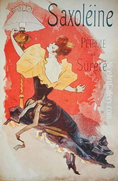 Poster advertising 'Saxoleine', safety lamp oil - view 1