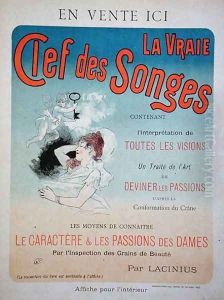 Poster advertising the book 'La Vraie Clef des Songes' by Lacinius, 1892 by Jules Cheret