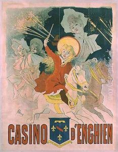 Poster advertising the Casino d'Enghien, 1898 by Jules Cheret