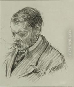 Portret Van / Portrait D'edmond Evenepoel.
Tekening. Dessin/papier. . by Henri-Jacques Evenepoel
