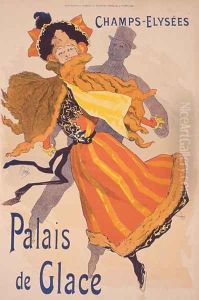 Poster advertising the Palais de Glace, Champs Elysees by Jules Cheret