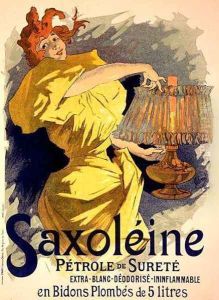 Reproduction of a poster advertising 'Saxoleine', safe parrafin oil, 1896 by Jules Cheret