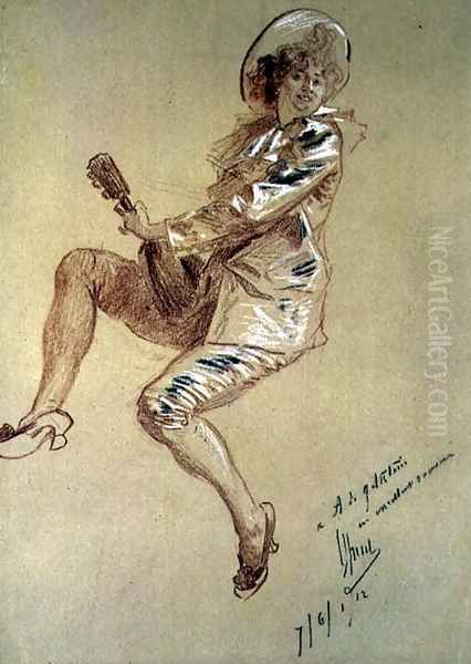 Woman Playing a Lute, 1912 - view 1