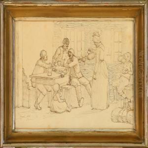 Interior From Fano Island by Julius Exner