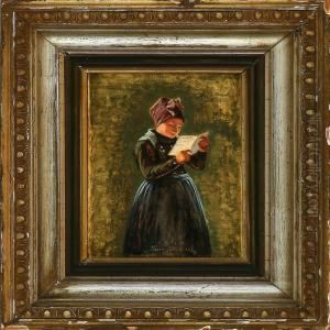 A Girl From Fano Island Reading A Letter by Julius Exner