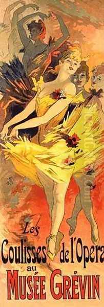 Reproduction of a poster advertising 'Back-Stage at the Opera', Musee Grevin, 1891 - view 1