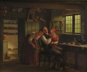 Jeu En Famille by Julius Exner