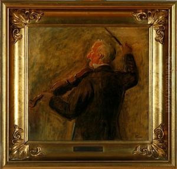 A Man Is Playing The Violin - view 1