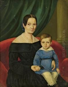 Sitzende Dame Mit Kind