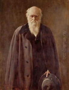 Portrait of Charles Darwin (1809-1882) 1883