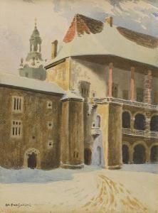 Dziedziniec Wawelski by Stanislaw Ignacy Fabijanski Poraj