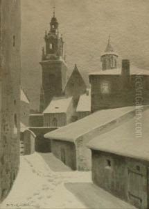 Krakow Zima by Stanislaw Ignacy Fabijanski Poraj