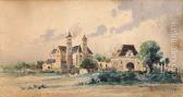 Pejzaz Z Kosciolem W Tle, 1885 R. - view 1