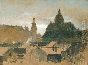 Widok Na Wawel by Stanislaw Ignacy Fabijanski Poraj