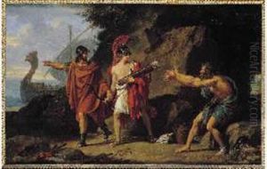 Philoctete Dans L'ile De Lemnos A Qui Ulysse Vient Demander Les Fleches D'hercule
Esquisse Preparatoire Pour Le Tableau Appartenant Au Musee Du Louvre Et Depose A L'ambassade De France Pres Le Vatican A Rome.
- Tableau Conserve A Rome
- Une Gravure by Francois-Xavier Fabre