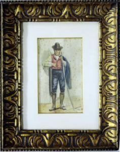 Personaje Con Baston by Antonio Maria Fabres Y Costa