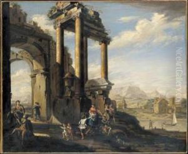 Capriccio Architettonico Con Figure - view 1